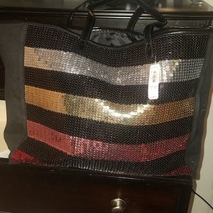Victoria's secret large sequined tote